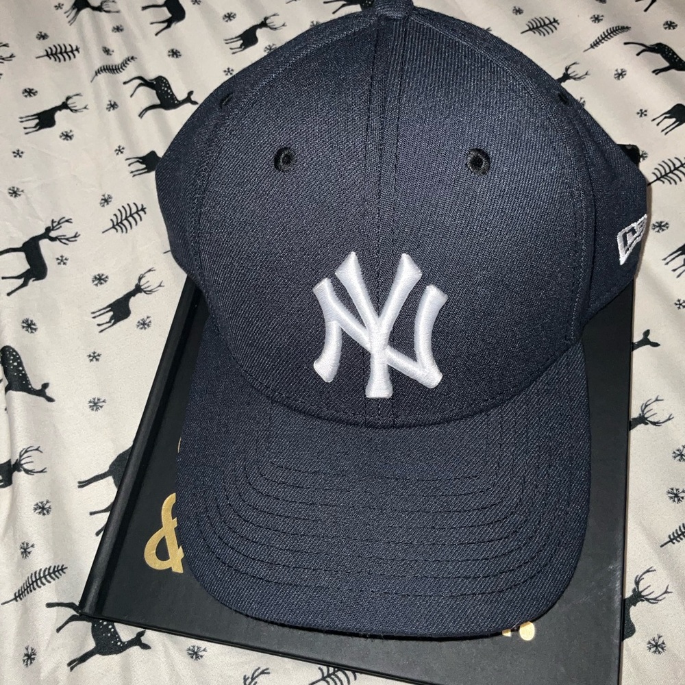 York Yankees New Era Navy Blue MLB, Classic stretch Cap with White Logo